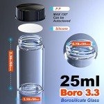 Wide Mouth Glass Sample Vial Set with Caps