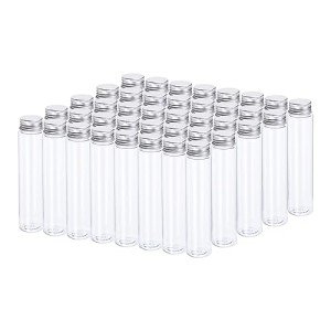 PATIKIL 40pcs 110ml Plastic Test Tubes with Caps