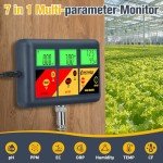 7-in-1 Hydroponics pH EC PPM Monitor Meter