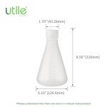 Plastic Erlenmeyer Flask Set with Screw Caps - 1000ml