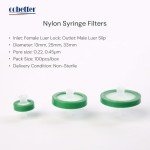 100 Pack Nylon Syringe Filters 0.45μm - 25mm