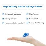 CryoKing 100Pcs Sterile Syringe Lab Filters 0.22um