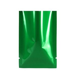 Glossy Green Mylar Foil Sample Bags - 100pcs