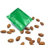 Glossy Green Mylar Foil Sample Bags - 100pcs
