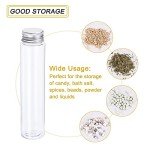 PATIKIL 40pcs 110ml Plastic Test Tubes with Caps