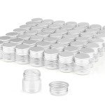 15ml Clear Glass Tubes with Screw Caps - 50 Pack