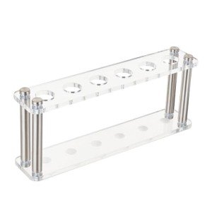 OLYCRAFT Clear Acrylic Test Tube Rack - 6 Sockets