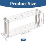 OLYCRAFT Clear Acrylic Test Tube Rack - 6 Sockets