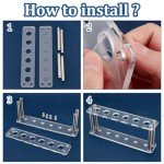 OLYCRAFT Clear Acrylic Test Tube Rack - 6 Sockets