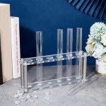 OLYCRAFT Clear Acrylic Test Tube Rack - 6 Sockets