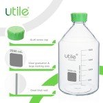 2-Pack 2000ml Lab Media Bottles - PP Material