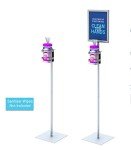 Hand Sanitizer Wipes Dispenser Stand with Frame