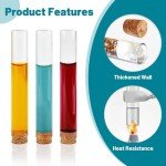 Glass Test Tubes with Cork Stopper - 12 Pack