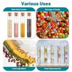 Glass Test Tubes with Cork Stopper - 12 Pack