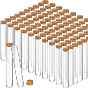 100PCS Glass Test Tubes with Cork Stoppers