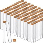 100PCS Glass Test Tubes with Cork Stoppers
