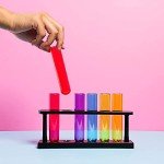 4 Pack Plastic Test Tubes with Rack - Multi-Use