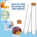 100PCS Glass Test Tubes with Cork Stoppers