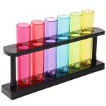 4 Pack Plastic Test Tubes with Rack - Multi-Use