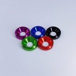 60PCS M3 Anodized Aluminum Countersunk Washers - Black