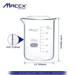 Set of 10 Borosilicate Glass Beakers, 100ml