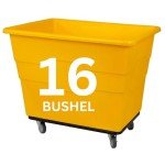 16 Bushel Utility Cart with Steel Base - Yellow