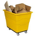 16 Bushel Utility Cart with Steel Base - Yellow