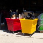 16 Bushel Utility Cart with Steel Base - Yellow