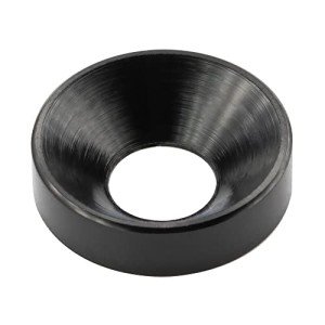 60PCS M4 Anodized Aluminum Countersunk Washers - Black