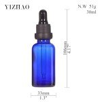 YIZHAO 1oz Blue Glass Dropper Bottles - 12 Pack