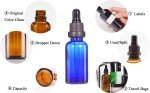 YIZHAO 1oz Blue Glass Dropper Bottles - 12 Pack