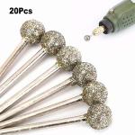 Diamond Grinding Head Drill Bits - 20 Pcs, 6mm