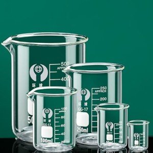 Glass Beaker Set - 25ml to 500ml (Pack of 5)
