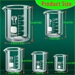 Glass Beaker Set - 25ml to 500ml (Pack of 5)