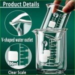Glass Beaker Set - 25ml to 500ml (Pack of 5)