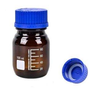 100ml Amber Glass Reagent Storage Bottle with Cap