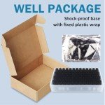 100 Brown Glass Vials with Screw Caps - 10ml