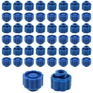FINBe Luer Lock Syringe Caps - 50 Pack Blue