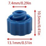 FINBe Luer Lock Syringe Caps - 50 Pack Blue
