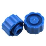 FINBe Luer Lock Syringe Caps - 50 Pack Blue