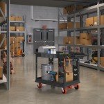 Heavy Duty Utility Cart with Customizable Bins