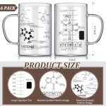 Chemistry Glass Beaker Mugs with Handle - 6 Pack