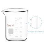 Stonylab Borosilicate Glass Beaker Set, 5 Sizes