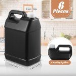 6-Pack 1-Gallon Square Plastic Jugs with Lids