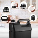 6-Pack 1-Gallon Square Plastic Jugs with Lids