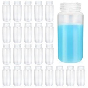 20 Pcs Wide Mouth 16oz Plastic Sample Bottles
