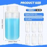 20 Pcs Wide Mouth 16oz Plastic Sample Bottles