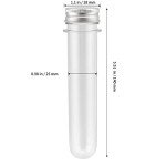 60 Pack Clear Plastic Test Tubes with Caps