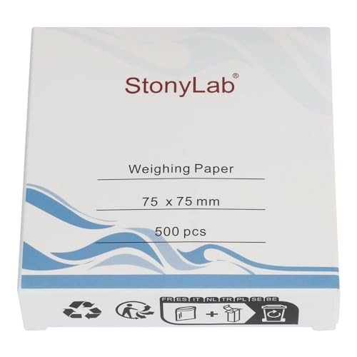 Stonylab Nitrogen-Free Weighing Paper, 75mm, 500 Pack