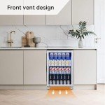 Weili 20" Beverage Refrigerator with Lock and Glass Door